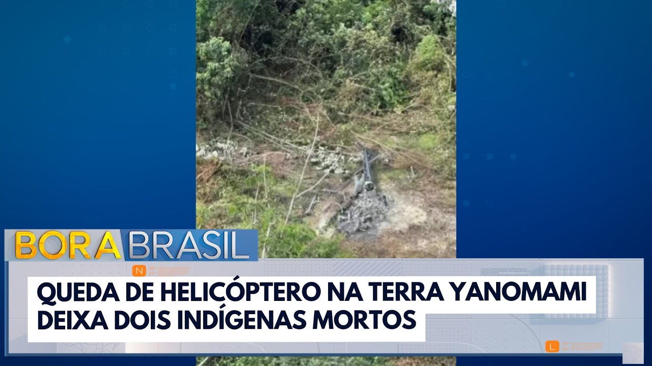 Queda de helicóptero na Terra Yanomami deixa dois indígenas mortos