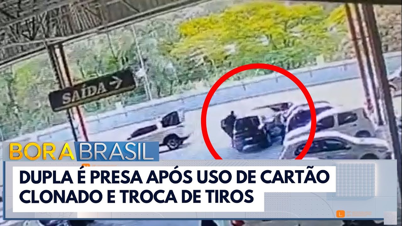 Dupla é presa após uso de cartão clonado e troca de tiros em supermercado de SP | Bora Brasil