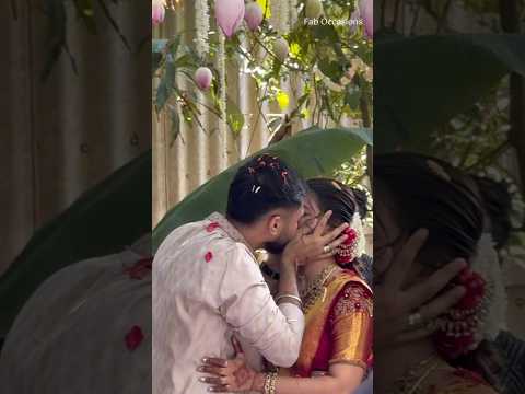 Groom’s Happiness After Putting Mangalsutra | Couple Goals | Kissing | Romantic Moments | Saree Love