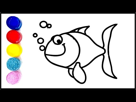 Naughty Fish Drawing | How to Draw Fish Painting | Easy Fish Drawing for Kids