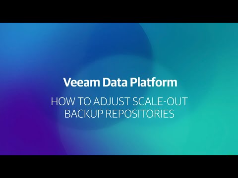 Adjusting and optimizing Scale-Out Backup Repositories
