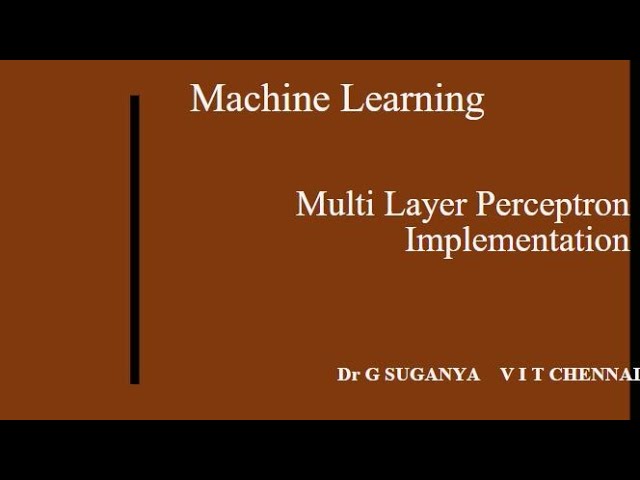 MLP Machine Learning Python Tutorial