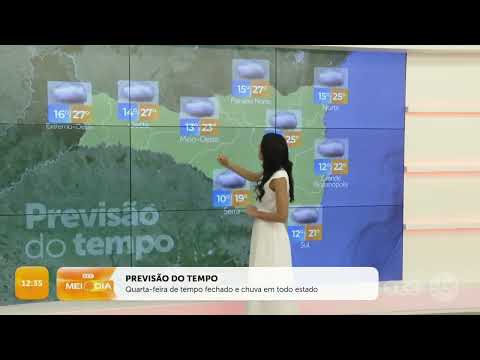 Quarta-feira (02/10/2024) de tempo fechado e chuva em todo estado | Tempo | SCC Meio-Dia