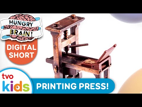 HUNGRY BRAIN 🧠 4 Facts About The Printing Press 🖨 TVOkids Digital Short