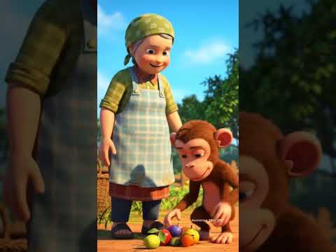 ईमानदार किसान और चालाक बंदर की दिल छू लेने वाली कहानी#ai#youtubeshorts#bandar