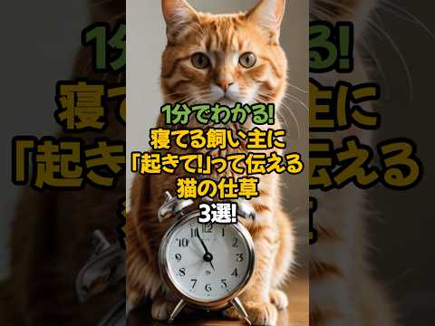 【朝の猫あるある】寝てる飼い主に「起きて!」って伝える猫の仕草3選!🐾1分で解説! #shorts #猫 #雑学