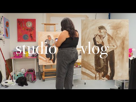 First Art Studio Vlog// Painting My Abuelitos
