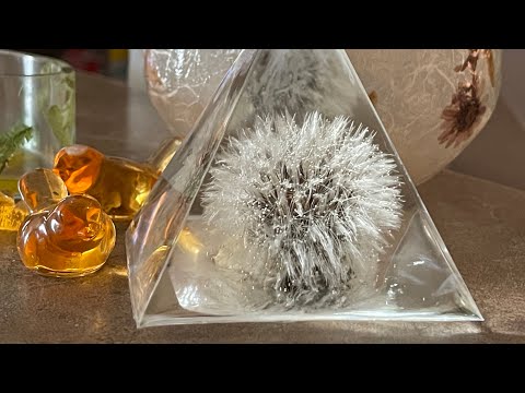 My first resin dandelion pyramid