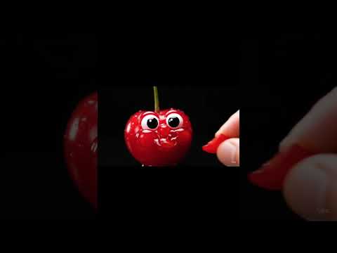 YAMYAM VİŞNE🍒#ai #aivideo #fruit #yapayzeka #animation #cute