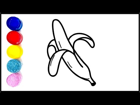 How to Draw Banana | Banana Drawing for Kids | Easy Banana Drawing