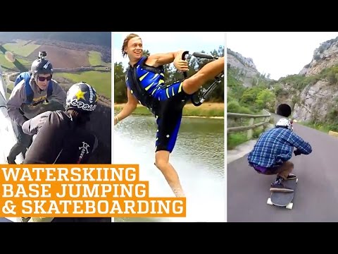 TOP THREE Barefoot Waterskiing, Base Jumping & Downhill Skateboarding | PEOPLE ARE AWESOME - UCIJ0lLcABPdYGp7pRMGccAQ