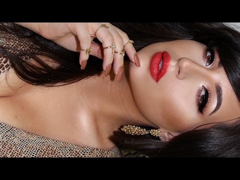 ♡ Cat Eyes Bronze Glowy Skin & Red Lips Makeup Tutorial | Melissa Samways ♡ - UCW6Y7bWm7MaJyJY2M0Zduig