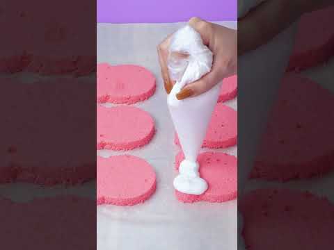 Adorable Pink Bear Lotso Sponge Cake Decorating 🧸 #Shorts