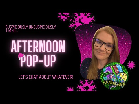 Conspicously Inconspicuous Afternoon Pop-Up! IT'S AN AFTERNOON POP-UP!!! Join Stephen P and me as we chat about anything and everything...or noth