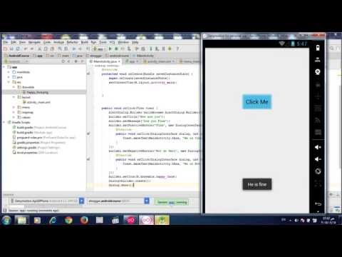 كورس برمجه تطبيقات الاندرويد 5  Button onClick Dialog Drawable
