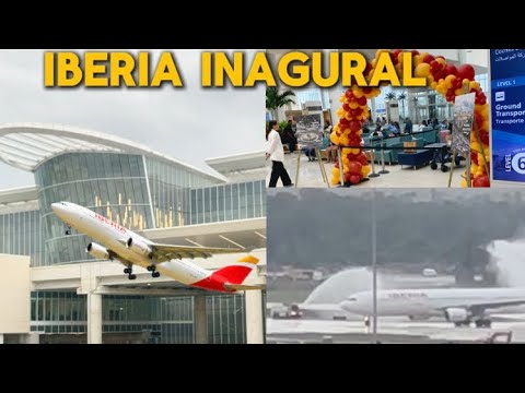 Iberia inagural flight to Orlando | Water Salute & more