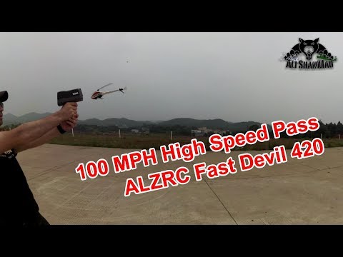 100 MPH High Speed ALZRC Fast Devil 420 Electric RC Helicopter Pass - UCsFctXdFnbeoKpLefdEloEQ