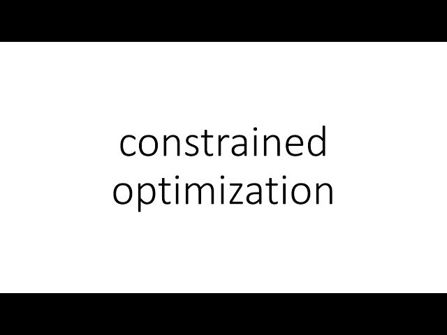 Pytorch Optimization: Constrained Optimization