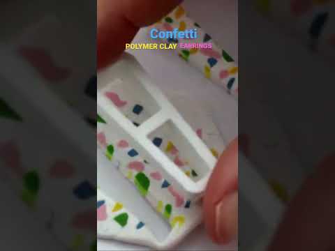Confetti polymer clay earrings
