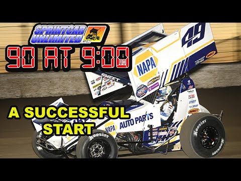 SprintCarUnlimited 90 at 9 for Friday, February 14th: A good start for a new crew chief-driver combo - dirt track racing video image