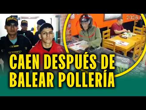 Dispararon contra pollería con clientes dentro: Extorsionadores son capturados horas después
