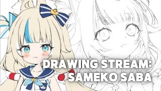 Crab Girl Draws Sameko Saba: Lineart
