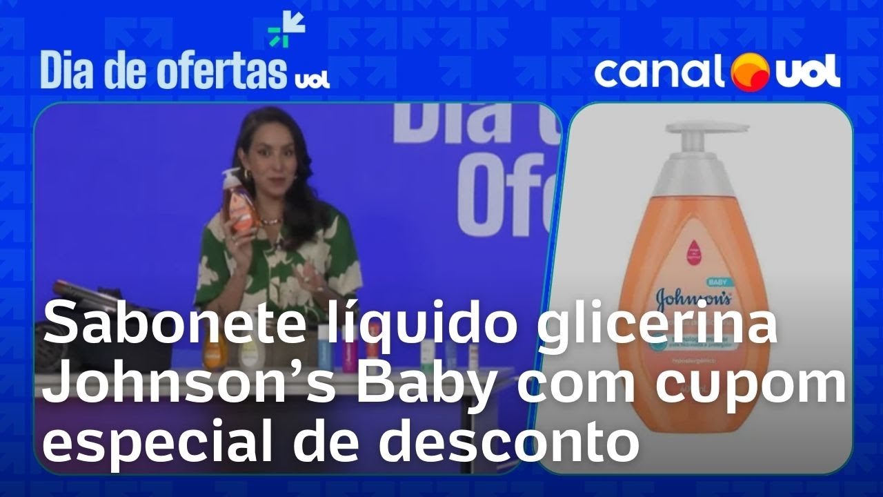 Sabonete líquido glicerina Johnson’s Baby com desconto especial no Dia de Ofertas UOL