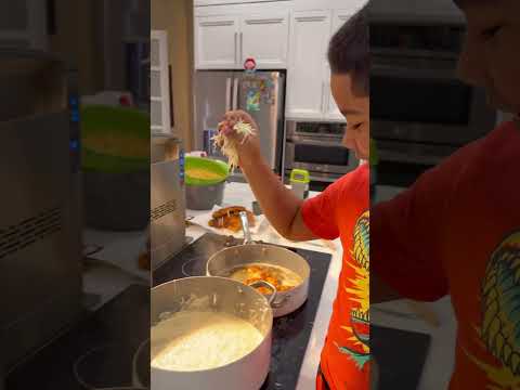 Mom catches son making dinner for the family #shorts