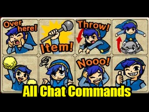 All Chat/Taunt Commands in The Legend of Zelda Triforce Heroes - UCwtnZUOk44DCCFFT6QG6LdA