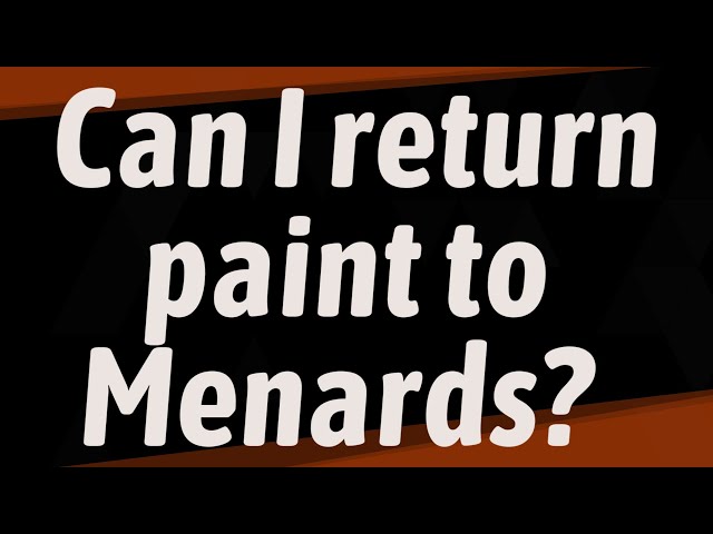 can you return a mattress to menards