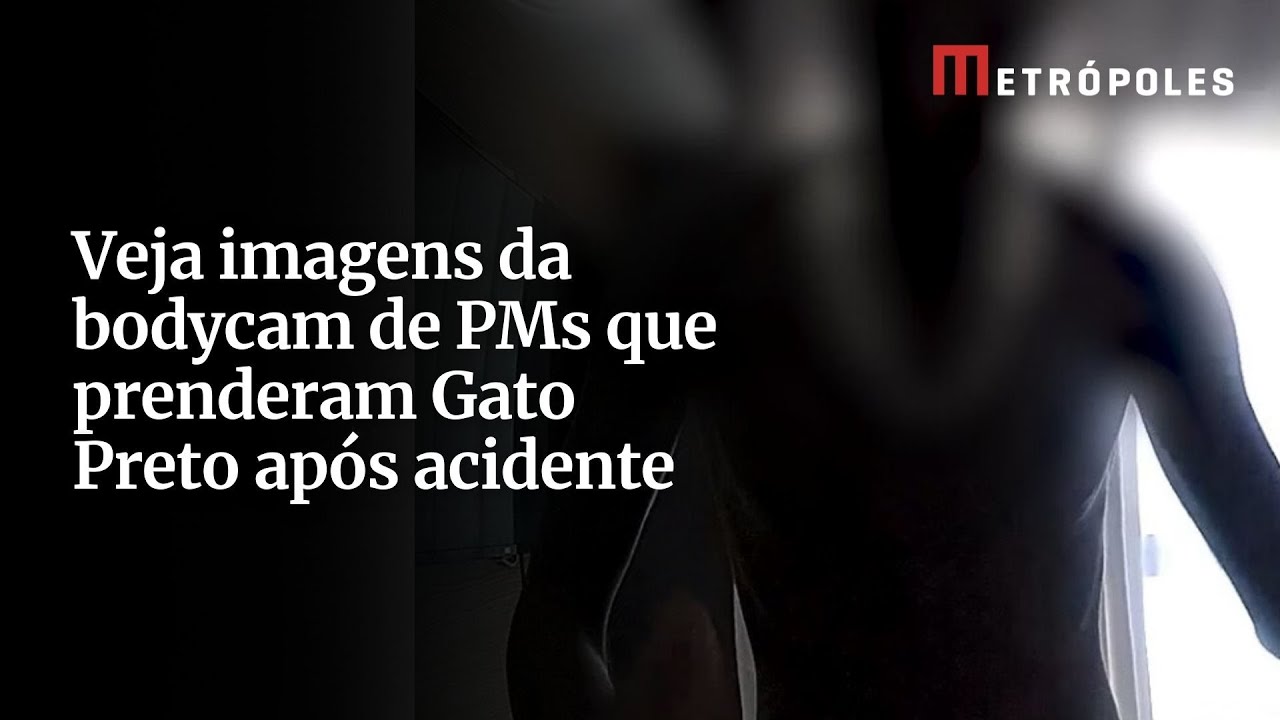 Veja imagens da bodycam de PMs que prenderam Gato Preto após acidente