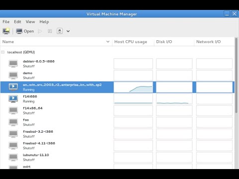 Virtual Machine Manager 1.5.1 Powered by Libvirt