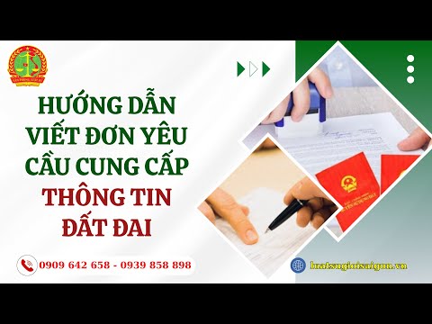 HƯỚNG DẪN VIẾT ĐƠN YÊU CẦU CUNG CẤP THÔNG TIN ĐẤT ĐAI