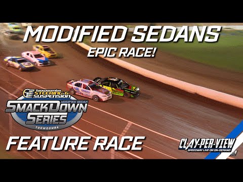 Modified Sedans | Smackdown Series - Toowoomba - 10th Feb 2024 | Clay-Per-View - dirt track racing video image