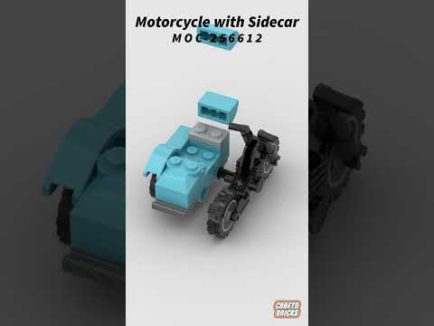 LEGO - Motorcycle With Sidecar - Build Animation Time Lapse