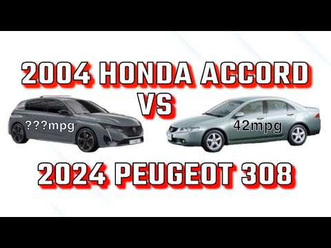 2004 2.0l Honda Accord vs 2024 Peugeot 308 PHEV mpg test.