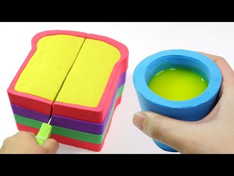 Learn Colors Kinetic Sand Sandwich Cake Nursery Rhymes Song Peppa Pig play For Kids