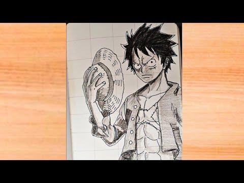 How to draw Luffy from one piece step by Step