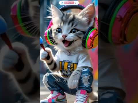 Dudi dudi Dum DuM 🐾😻 | The Smiling Cat 😺| ZSK Animation  #aicat #catlovers #shortfeeds