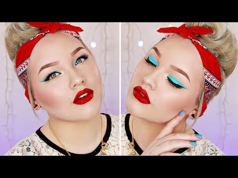 Colorful Pin Up Makeup Tutorial - UCzTKskwIc_-a0cGvCXA848Q