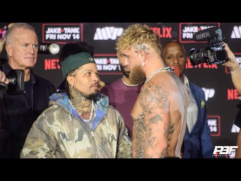 JAKE PAUL TOWERS OVER GERVONTA DAVIS IN FIRST OFFICIAL FACE OFF