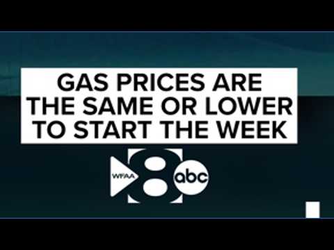 Gas prices are the same or lower to start the week