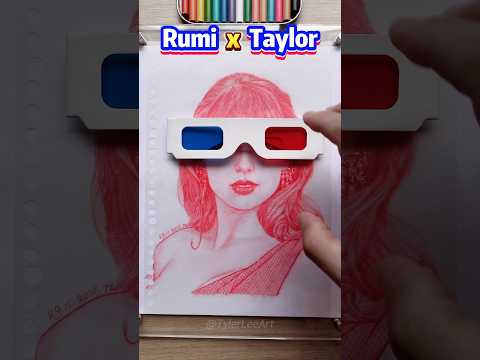 Taylor Meets Rumi 💖🎵 #art #drawing #3dglasses
