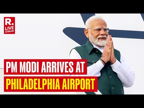 PM Modi Lands At Philadelphia Airport | QUAD 2024 | Republic TV LIVE