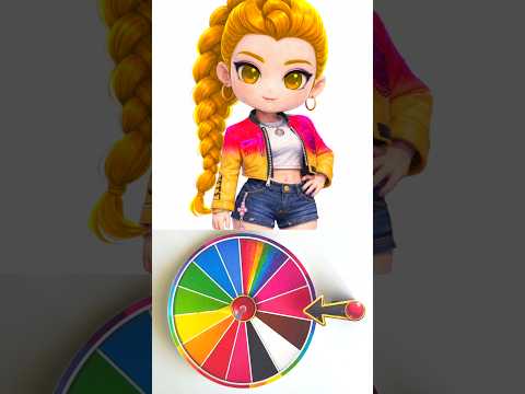 K-Pop Demon Hunters Rumi Color Wheel Surprise! 🎡✨ #kpop #colorwheel