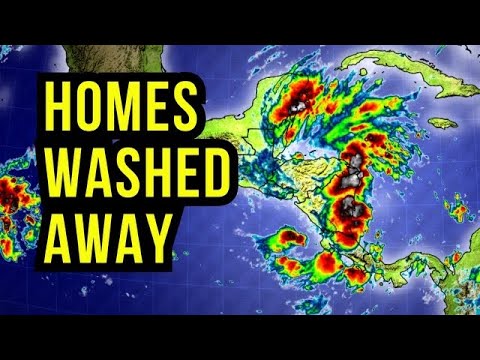 Tropical Rain washes away Homes...