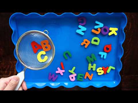Learning and Playing Alphabet for children, DIY Alphabet game with water