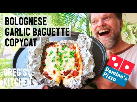 DOMINO'S BOLOGNESE GARLIC BREAD COPYCAT RECIPE - Greg's Kitchen - UCGXHiIMcPZ9IQNwmJOv12dQ