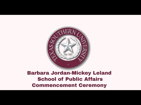 Winter 2020 Commencement - Barbara Jordan-Mickey Leland School of Public Affairs