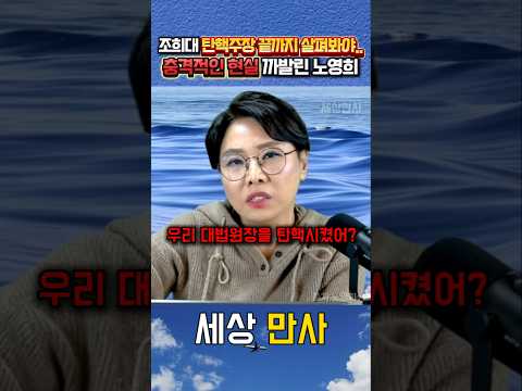 조희대 탄핵시 벌어지는 충격적인 상황 폭로한 <strong>노영희</strong> #<strong>노영희</strong>